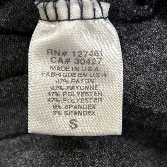 Wildfox Gray Fleece Gold Sparkle Heart Long Sleeve Top - Picture 6 of 7